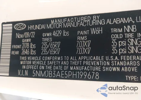 2023 Hyundai Tucson Sel from USA, damaged, VIN 5NMJB3AE5PH199678